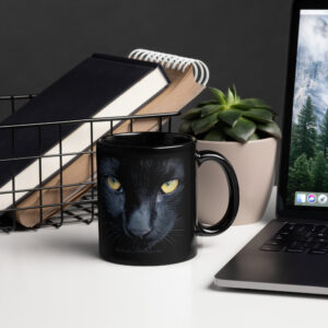 CNK "Ninja Gaze 1" Black Glossy Mug