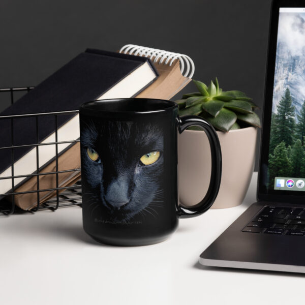 CNK "Ninja Gaze 1" Black Glossy Mug