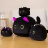 Black Kitty Plush, 10-70cm (Cat A: pink ears)