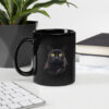 CNK "Square Eyes" Black Glossy Mug