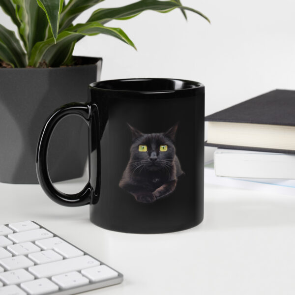 CNK "Square Eyes" Black Glossy Mug