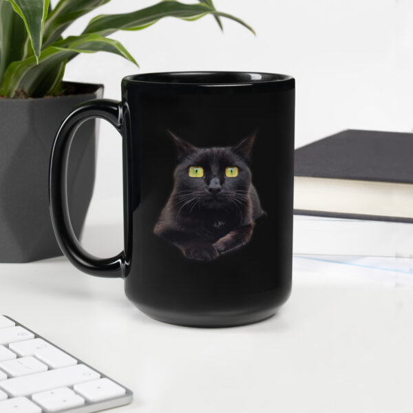 CNK "Square Eyes" Black Glossy Mug