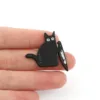 Bloody Knife Killer Black Cat Enamel Pin Punk Gothic Animal Brooch Accessories Spooky Dark Art Metal Badge New Year Jewelry