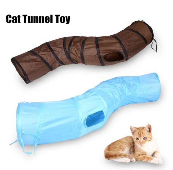 Indoor-2-3-4-5-way-Collapsible-Cat-Tunnel-Tube-Kitty-Tunnel-Bored-Cat-Pet-Toys-1 Tunnels !