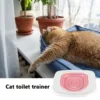 Universal Cat Toilet Training Kit With Any Cat Reusable Cats Dogs Potty Training Seat Pets Cleaning Cats Training Product