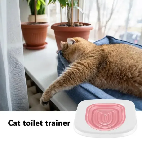 Universal Cat Toilet Training Kit With Any Cat Reusable Cats Dogs Potty Training Seat Pets Cleaning Cats Training Product