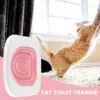Universal Cat Toilet Training Kit With Any Cat Reusable Cats Dogs Potty Training Seat Pets Cleaning Cats Training Product