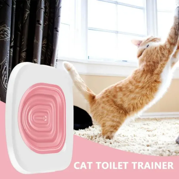 Universal Cat Toilet Training Kit With Any Cat Reusable Cats Dogs Potty Training Seat Pets Cleaning Cats Training Product
